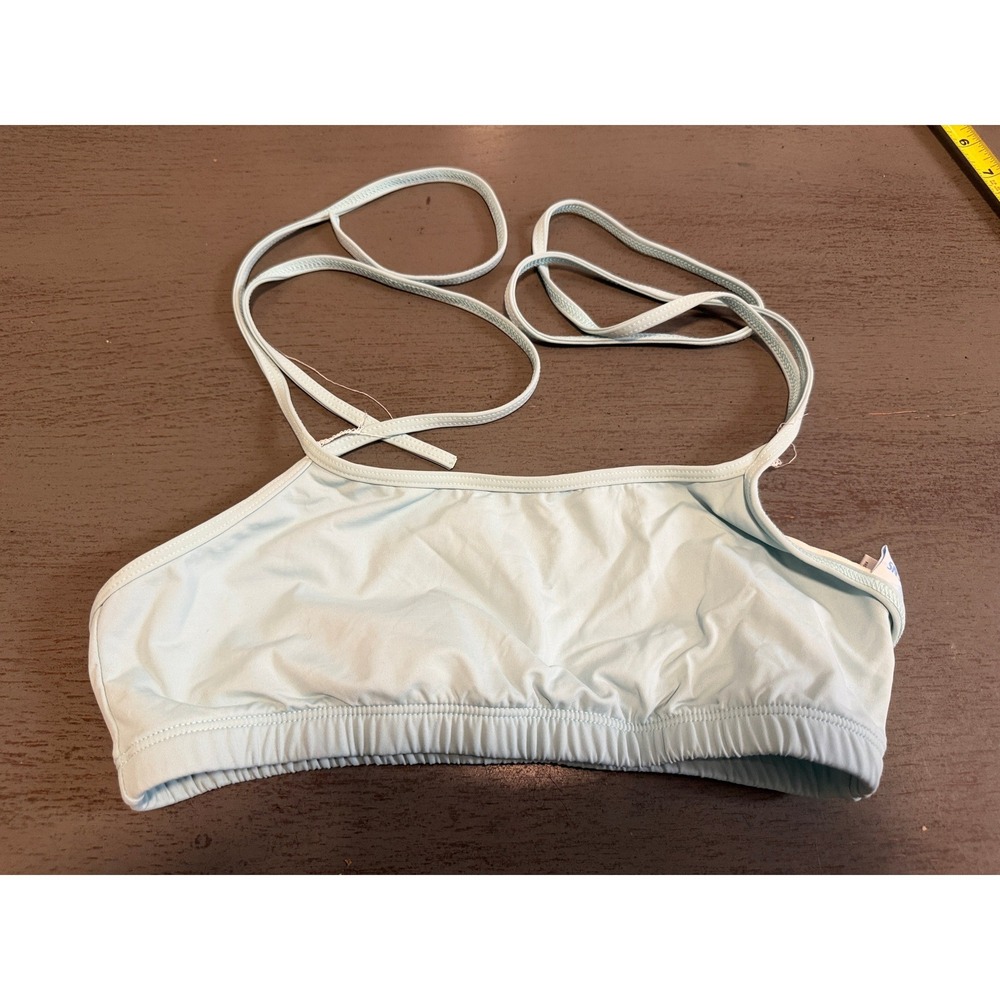 Carve Designs Light Blue Bralette Bikini Top Tie Straps Size Medium NWOT